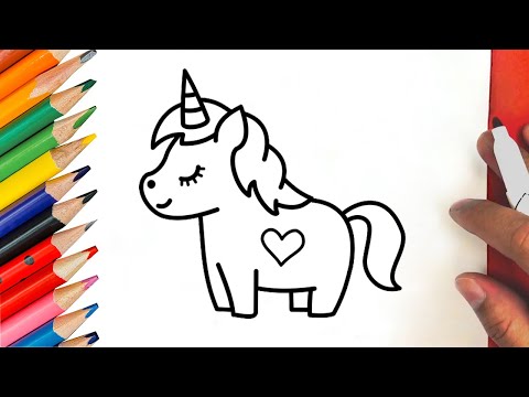 How to draw a cute unicorn